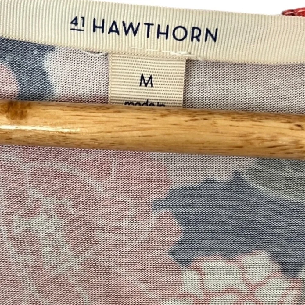 41 Hawthorn M Blue Pink Floral V-Neck Faux
Wrap Sleeveless Dress - Picture 7 of 7